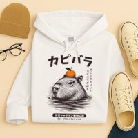 Capybara Onsen Capybara With Orange Capybara Lovers Hoodie