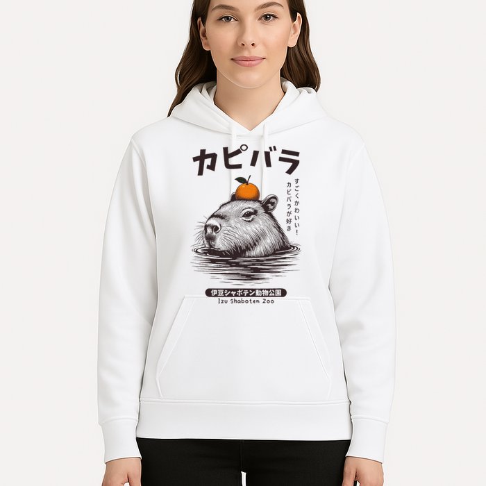 Capybara Onsen Capybara With Orange Capybara Lovers Hoodie