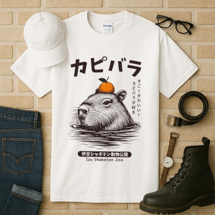 Capybara Onsen Capybara With Orange Capybara Lovers Tall T-Shirt