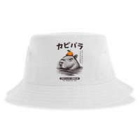 Capybara Onsen Capybara With Orange Capybara Lovers Sustainable Bucket Hat