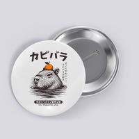 Capybara Onsen Capybara With Orange Capybara Lovers Button