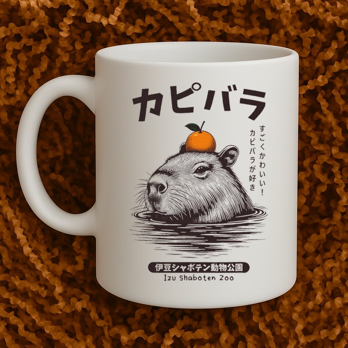 Capybara Onsen Capybara With Orange Capybara Lovers Mug