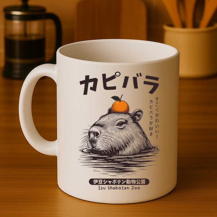Capybara Onsen Capybara With Orange Capybara Lovers Mug