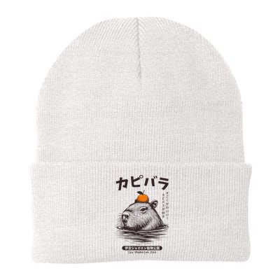 Capybara Onsen Capybara With Orange Capybara Lovers Beanie