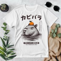 Capybara Onsen Capybara With Orange Capybara Lovers Premium T-Shirt