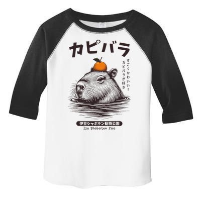 Capybara Onsen Capybara With Orange Capybara Lovers Toddler Fine Jersey T-Shirt