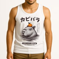 Capybara Onsen Capybara With Orange Capybara Lovers Tank Top