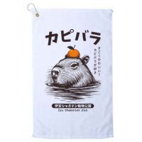 Capybara Onsen Capybara With Orange Capybara Lovers Golf Towel