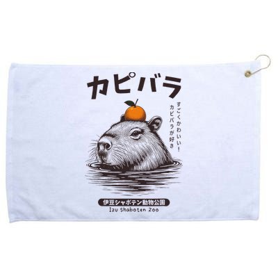 Capybara Onsen Capybara With Orange Capybara Lovers Grommeted Golf Towel