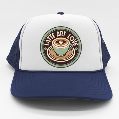 Canvas Of Caffeine Latte Art Trucker Hat