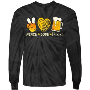 Cute Oktoberfest Costume Love Prost Prost Oktoberfest Tie-Dye Long Sleeve Shirt