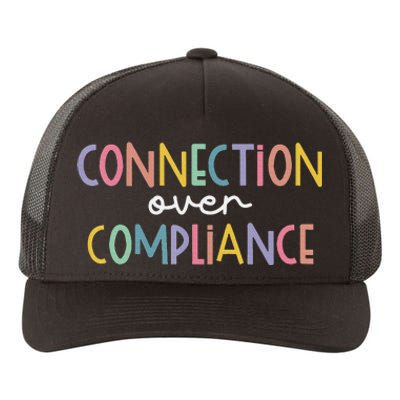 Connection Over Compliance Autism Awareness Month Yupoong Adult 5-Panel Trucker Hat