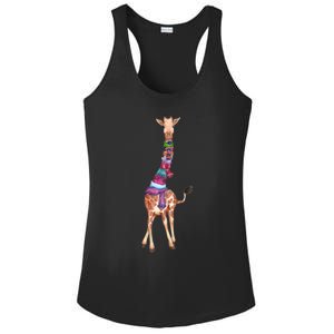 Cold Outside Cute Giraffe Illustration Ladies PosiCharge Competitor Racerback Tank