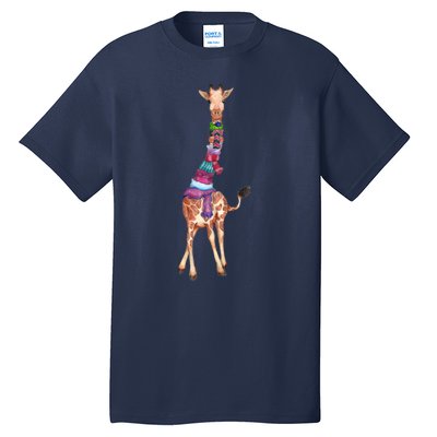 Cold Outside Cute Giraffe Illustration Tall T-Shirt