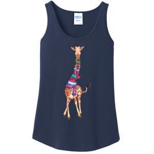 Cold Outside Cute Giraffe Illustration Ladies Essential Tank