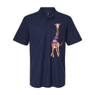 Cold Outside Cute Giraffe Illustration Softstyle Adult Sport Polo