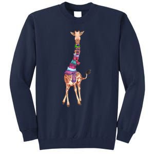 Cold Outside Cute Giraffe Illustration Tall Sweatshirt