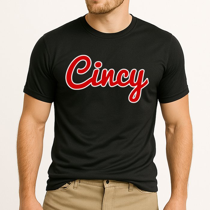 Cincinnati Ohio Classic Red Script Cincy City Gift Cooling Performance Crew T-Shirt