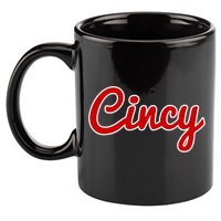 Cincinnati Ohio Classic Red Script Cincy City Gift 11oz C Handle Ceramic Mug