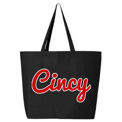 Cincinnati Ohio Classic Red Script Cincy City Gift 25L Jumbo Tote
