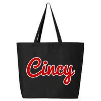 Cincinnati Ohio Classic Red Script Cincy City Gift 25L Jumbo Tote