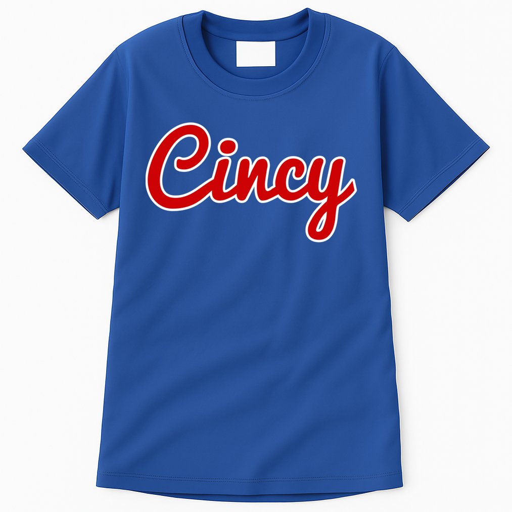 Cincinnati Ohio Classic Red Script Cincy City Gift Tall T-Shirt