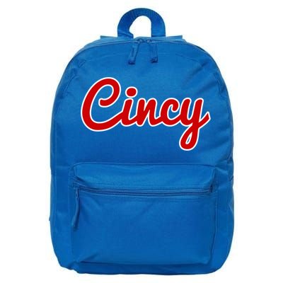 Cincinnati Ohio Classic Red Script Cincy City Gift 16 in Basic Backpack