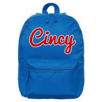 Cincinnati Ohio Classic Red Script Cincy City Gift 16 in Basic Backpack