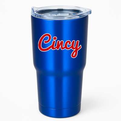 Cincinnati Ohio Classic Red Script Cincy City Gift Tumbler
