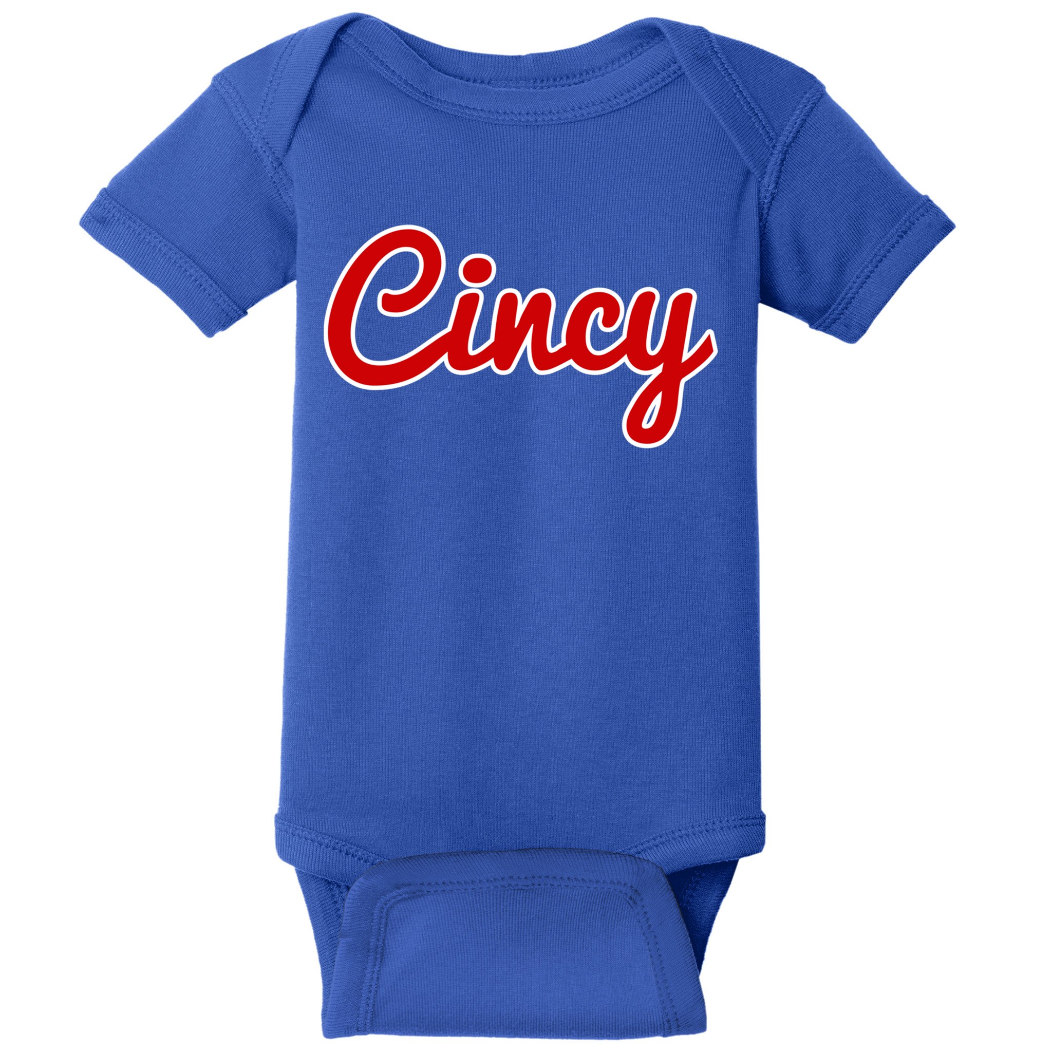 Cincinnati Ohio Classic Red Script Cincy City Gift Baby Bodysuit