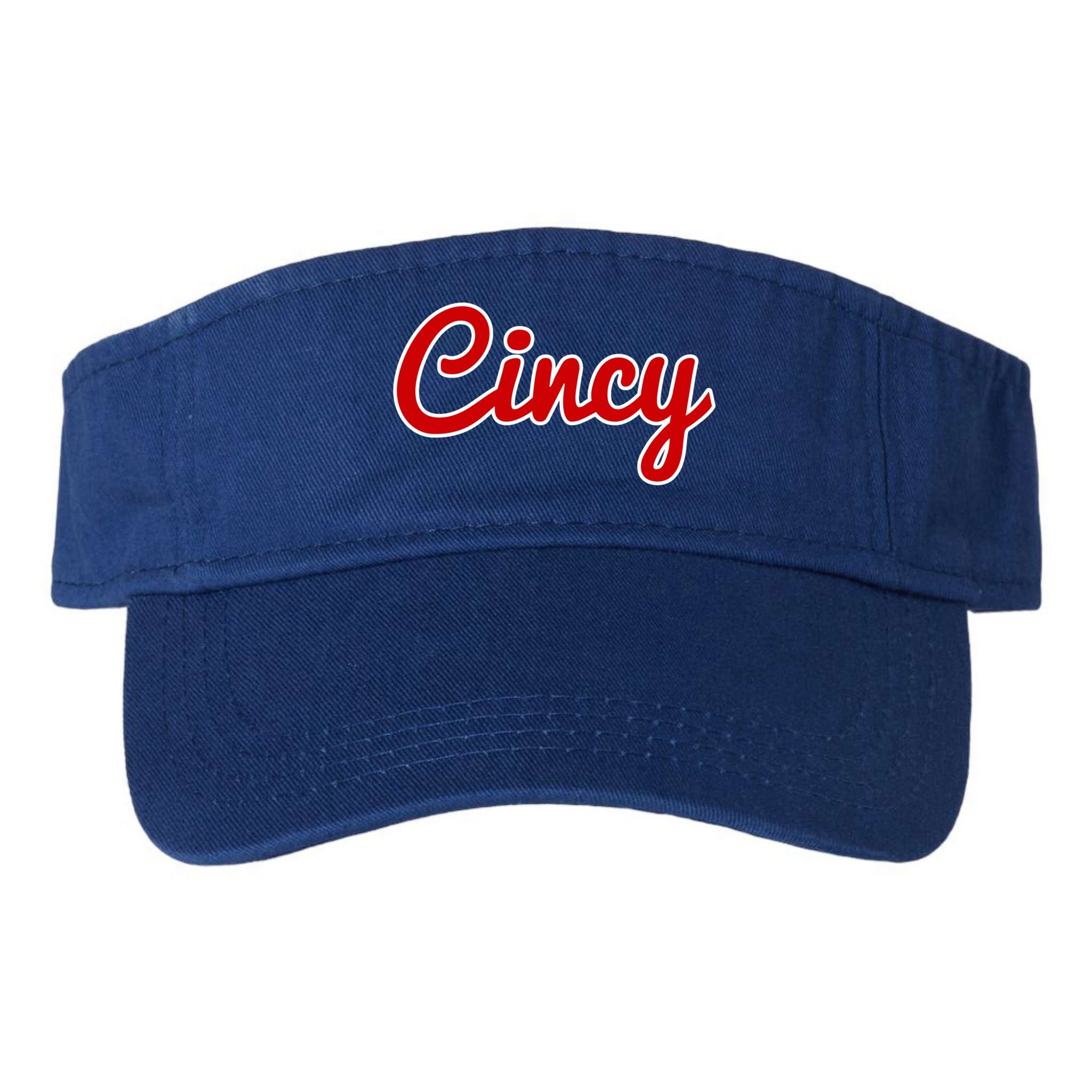 Cincinnati Ohio Classic Red Script Cincy City Gift Visor