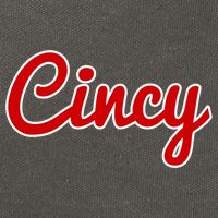 Cincinnati Ohio Classic Red Script Cincy City Gift Cotton Canvas Backpack