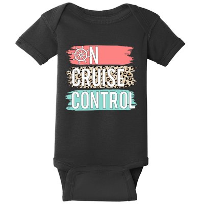 Control On Cruise Leopard Funny Summer Vacation Family Wo Baby Bodysuit