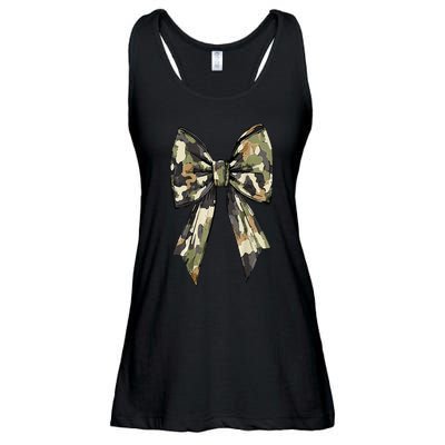 Camouflage Old Camo Bow Camo Coquette Bow Hunting Women Girl Ladies Essential Flowy Tank