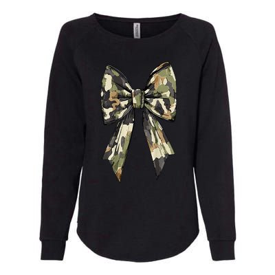 Camouflage Old Camo Bow Camo Coquette Bow Hunting Women Girl Womens California Wash Sweatshirt