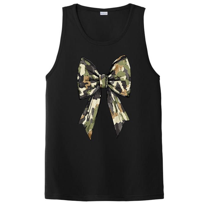 Camouflage Old Camo Bow Camo Coquette Bow Hunting Women Girl PosiCharge Competitor Tank