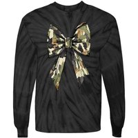 Camouflage Old Camo Bow Camo Coquette Bow Hunting Women Girl Tie-Dye Long Sleeve Shirt