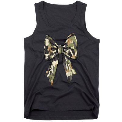 Camouflage Old Camo Bow Camo Coquette Bow Hunting Women Girl Tank Top