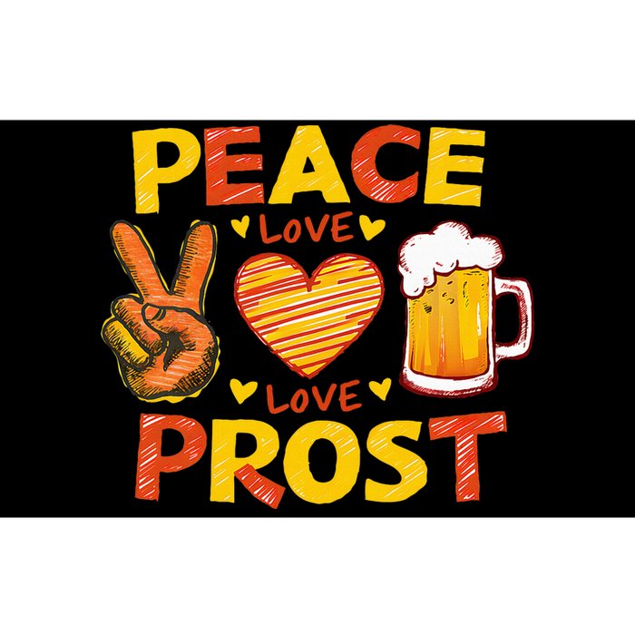 Cute Oktoberfest Costume Peace Love Prost Prost Oktoberfest Bumper Sticker