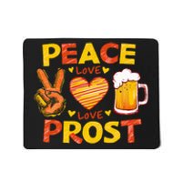 Cute Oktoberfest Costume Peace Love Prost Prost Oktoberfest Mousepad