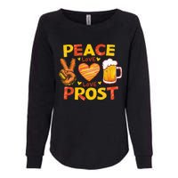 Cute Oktoberfest Costume Peace Love Prost Prost Oktoberfest Womens California Wash Sweatshirt