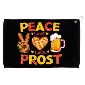 Cute Oktoberfest Costume Peace Love Prost Prost Oktoberfest Grommeted Golf Towel