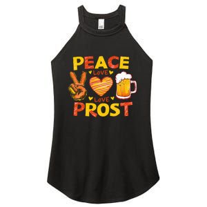 Cute Oktoberfest Costume Peace Love Prost Prost Oktoberfest Women's Perfect Tri Rocker Tank