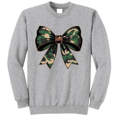 Camouflage Old Camo Bow Camo Coquette Bow Hunting Tall Sweatshirt