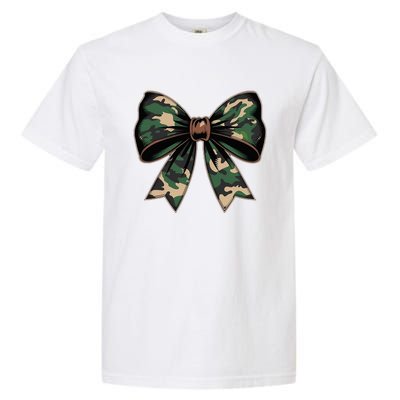 Camouflage Old Camo Bow Camo Coquette Bow Hunting Garment-Dyed Heavyweight T-Shirt