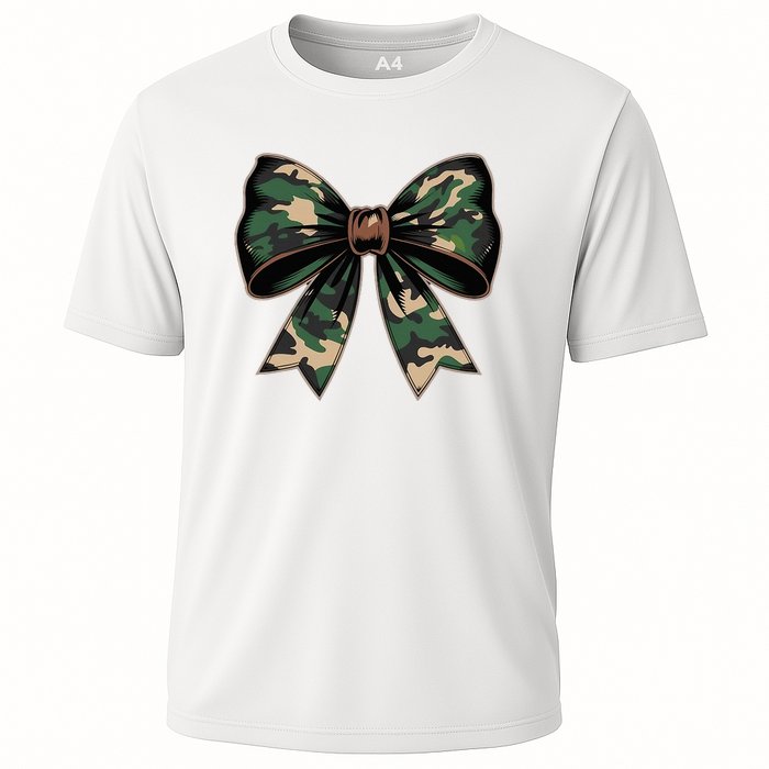 Camouflage Old Camo Bow Camo Coquette Bow Hunting Cooling Performance Crew T-Shirt