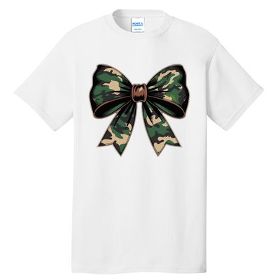 Camouflage Old Camo Bow Camo Coquette Bow Hunting Tall T-Shirt