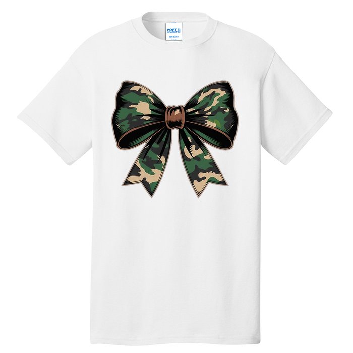 Camouflage Old Camo Bow Camo Coquette Bow Hunting Tall T-Shirt