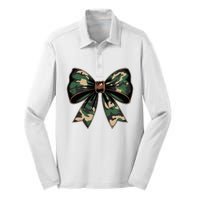 Camouflage Old Camo Bow Camo Coquette Bow Hunting Silk Touch Performance Long Sleeve Polo