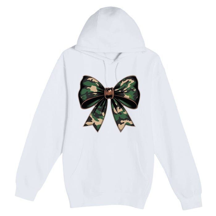 Camouflage Old Camo Bow Camo Coquette Bow Hunting Premium Pullover Hoodie